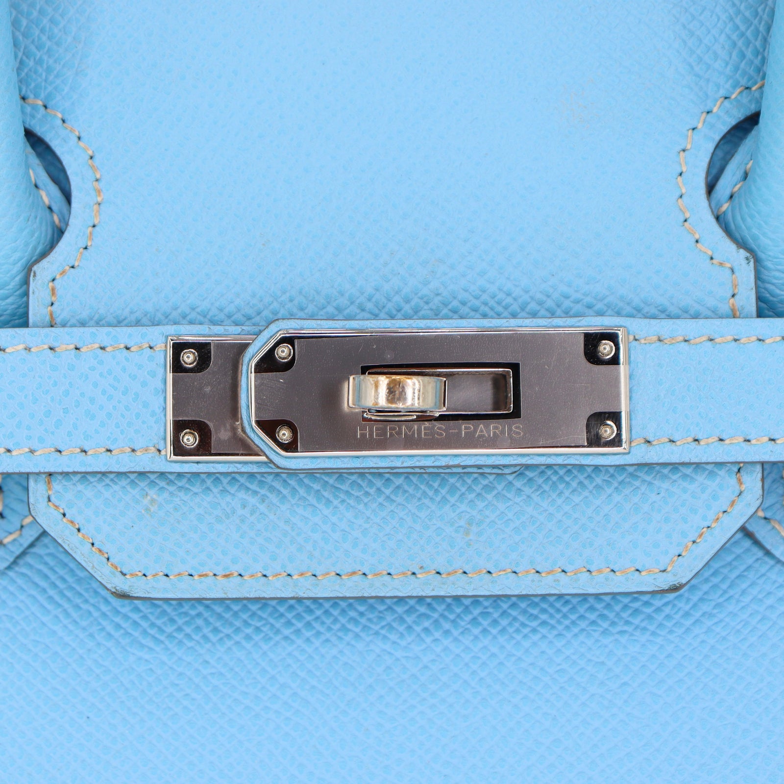 Hermès 30cm Birkin Candy Collection Celeste/Mykonos Epsom Leather