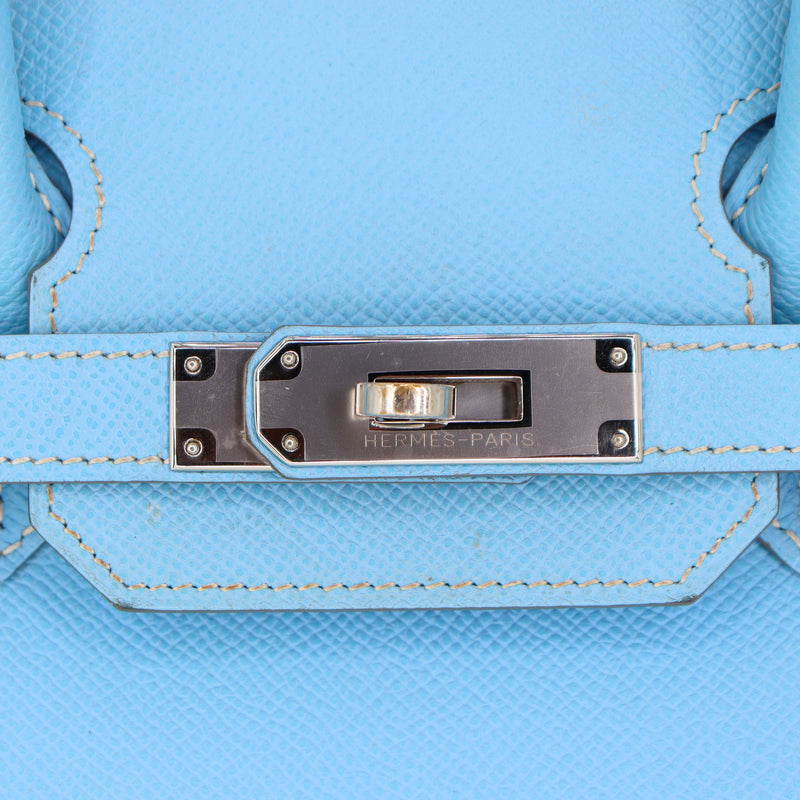 Hermès 30cm Birkin Candy Collection Celeste/Mykonos Epsom Leather