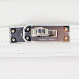 Hermès Kelly II Sellier Mini White Epsom Palladium Hardware