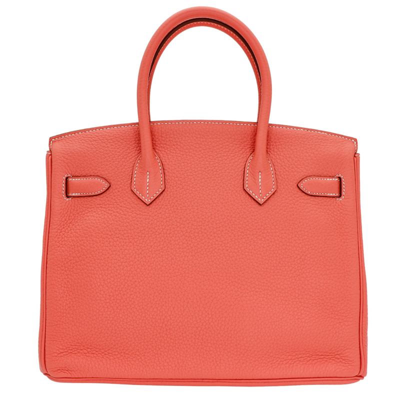 Hermès 30cm Birkin Crevette Clemence Leather Palladium Hardware