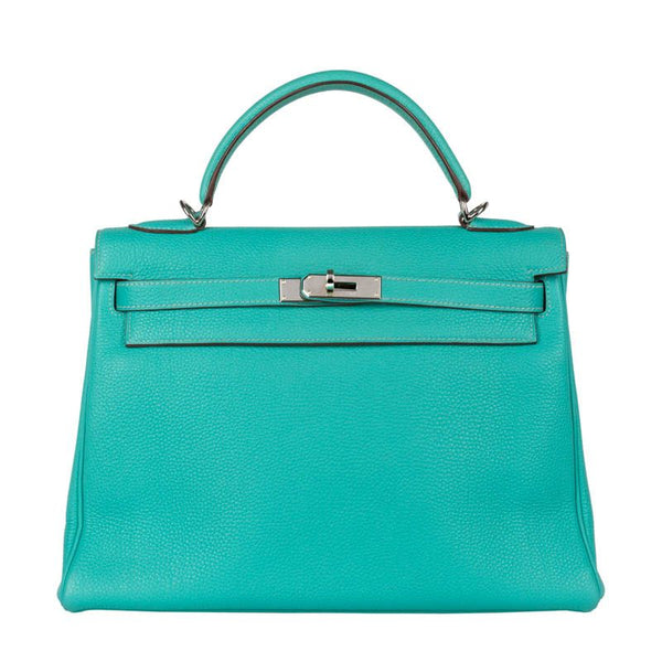 Priv√© Porter - Herm√©s 32cm Kelly Lagoon Clemence PHW